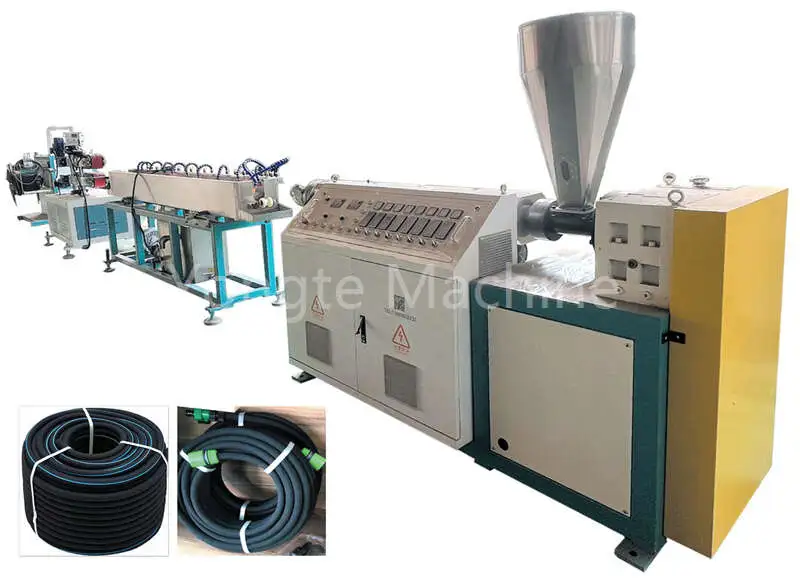 Máquina de fabricação de mangueira de irrigação de borracha usando desperdício de pneu de borracha reciclado