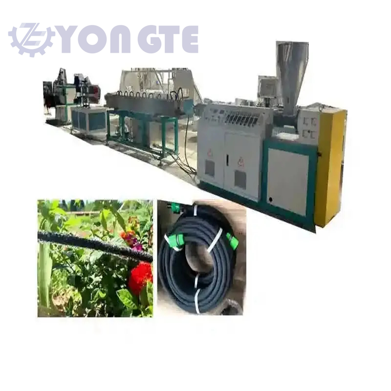 A linha de produção de tubo de infiltração de borracha de Yongte transforma pneus de resíduos em ferramentas de irrigação eficazes.