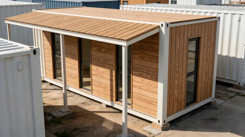 Aplicação de perfis WPC na construção de casas de contêineres