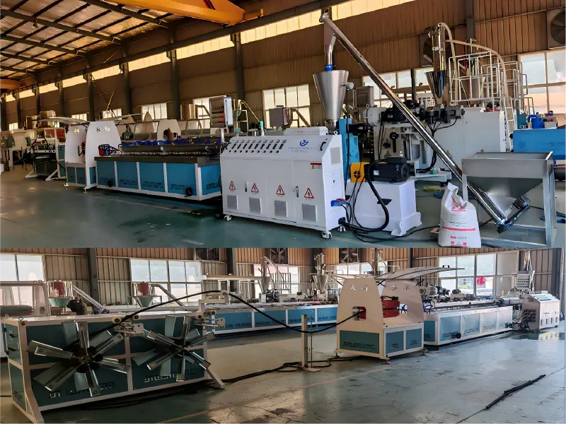 Máquina de tubo de irrigação permeável