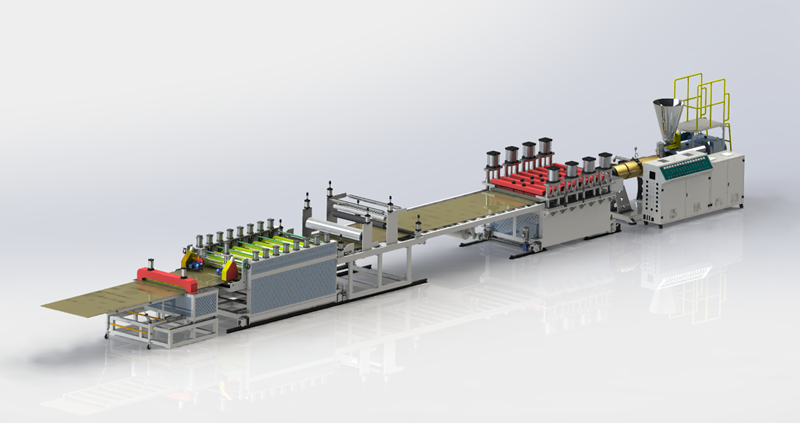 Máquina para fabricar placa WPC sólida