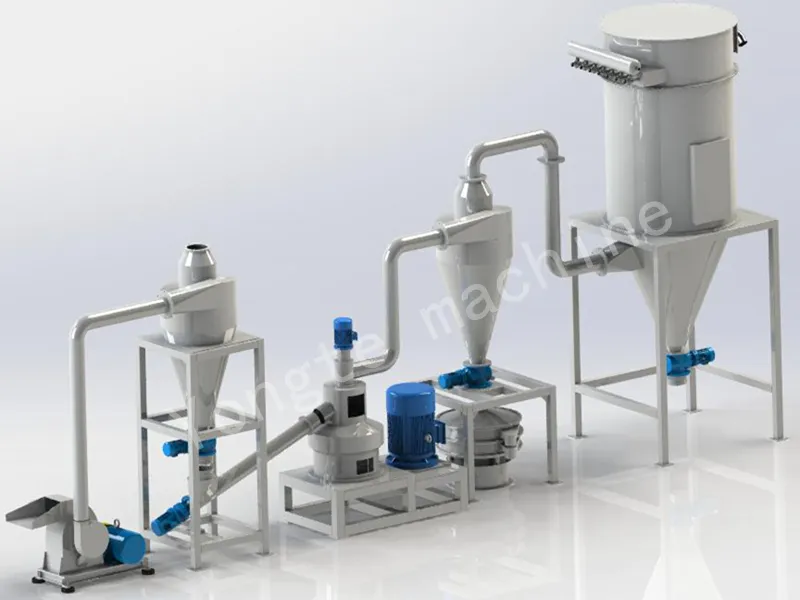 Máquina de pulverizador de madeira em pó