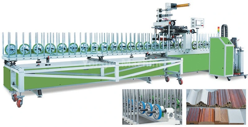 Máquina de laminação PUR para moldura de porta WPC